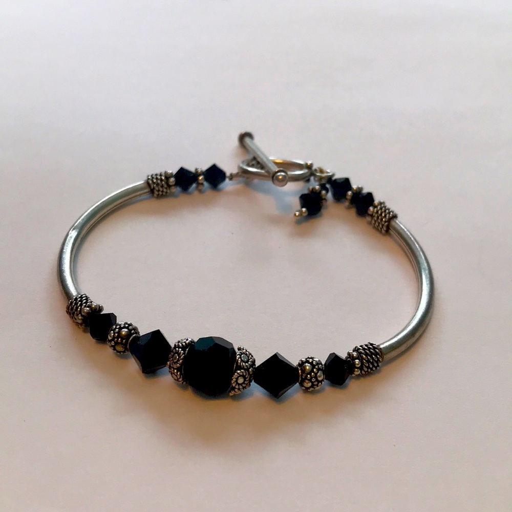 Black and Silver Handmade Bracelet